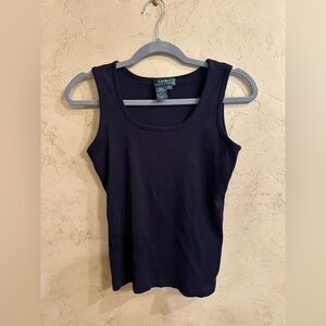 Ralph Lauren Classic Dark Navy Blue Tank Top
